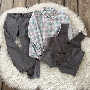 Boys Gray Gymboree Suit Size 5